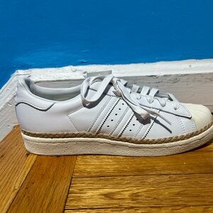 Adidas White Sneakers with Rope Detail